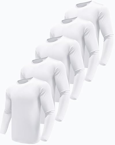 Boyzn 1, 3 eller 5-pack långärmad skjorta för män, t-shirt, UPF 50 UV-skydd, snabbtorkande, funktionell skjorta, löptröjor, andas, långärmad sportskjorta, gym, löpning, toppar, utomhus, träning, topp