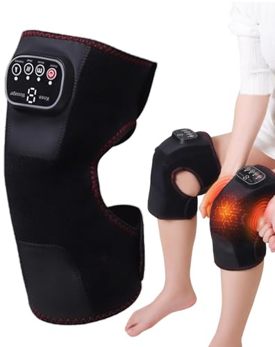 Uhngw Beheiztes Kniemassagegerät, Kniemassagegerät mit Wärme und Vibration | Massagegerät gegen Kniebeschwerden,Einstellbare Temperatur, massierendes Kniepolster für Knie, Schulter, Ellenbogen