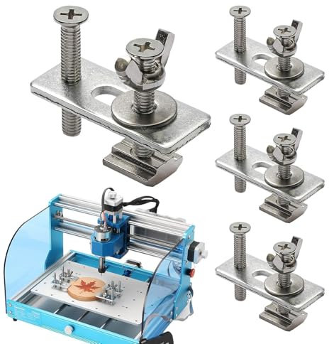 Hold Down Clamps - Metalworking Clamps Tools, Portable Truck Clamps 4 Pack | Drilling Machine Clamps T Track Accessories, Bench Clamps Engraving Machine Hardware for Metalworking