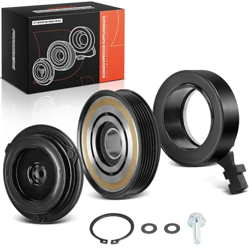 Frankberg Puleggia motrice + Puleggia della cinghia + Bobina del solenoide Benzina Compatibile con Fiesta VI CB1 CCN 1.6L 2008-2012 Fiesta VI Van 1.6L 2008-2012 Replace# BE8Z19703A