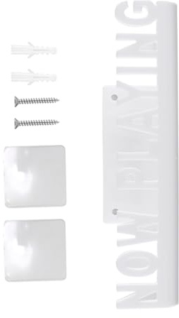 Nicear Soporte De Pared para Discos De Vinilo Ahora Reproduciendo Soporte para Discos De Vinilo Soporte De Pared para Decoración del Hogar Blanco