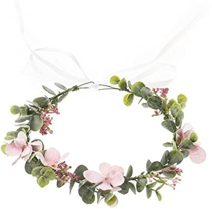 VICASKY Blumenkranz Haarband für Braut Dekorative Kopfbedeckung mit Kunstblumen Leicht und Bequem für Hochzeiten und Feierlichkeiten Perfektes Accessoire für Braut zur Hochzeit