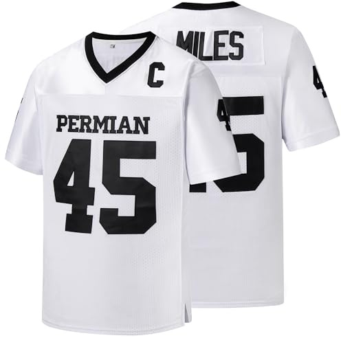 kioken Boobie Miles Trikots #45 Permian Football Jersey Friday Night Lights for Men Black White