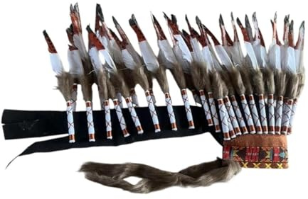 Harilla Feder-Haarschmuck-Stirnband, indischer Kopfschmuck mit Federn, handgefertigtes traditionelles indisches Stirnband, Vintage-Federkopfschmuck für Karneval, Cocktail, Cosplay, Mottopartys, stil a