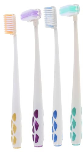Beaupretty 4piezas Cepillo De Dientes Giratorio Forma Cepillo De Dientes Suave Para Limpieza Bucal Para Camping y Viajes De Negocios Cuidado Completo y Encías