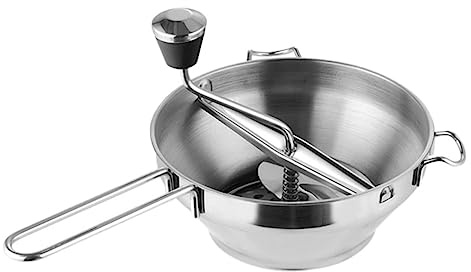 CLISPEED Manuel Acier Inoxydable Presse Purée Disques pour Confitures Légumes et Aliments Broyeur Ergonomique Multifonction