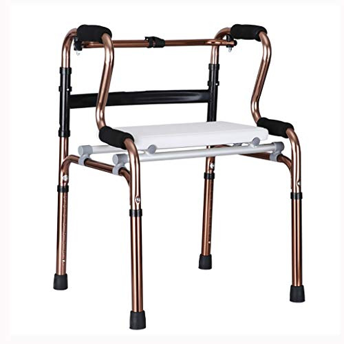KRXSOBNV, Andador Ligero Plegable de Aluminio,Ayuda Movilidad for Caminar, con Asiento,Andador