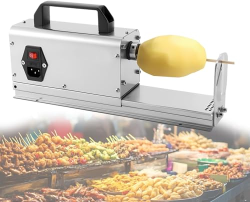 PRECISTECH Cortadora De Patatas En Espiral ，máquina De Patatas Tornado Eléctrica, Hoja De Acero Inoxidable 304, Spiralizador Eléctrico Profesional, Utensilio Para Patatas En Espiral