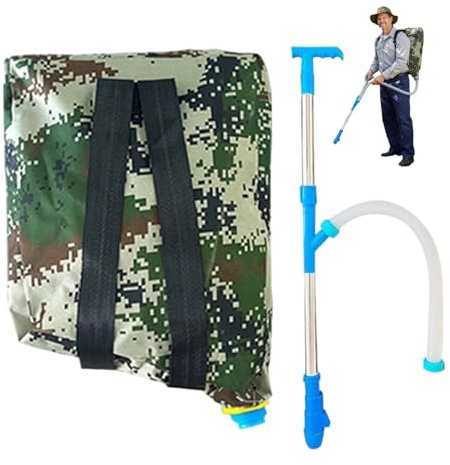 Bemonew Seed Spreader Fertilizer Spreader with Backpack, Manual Fertilizer Applicator for Lawn & Garden, Handheld Seed Tool for Corn Vegetables Fruit Trees
