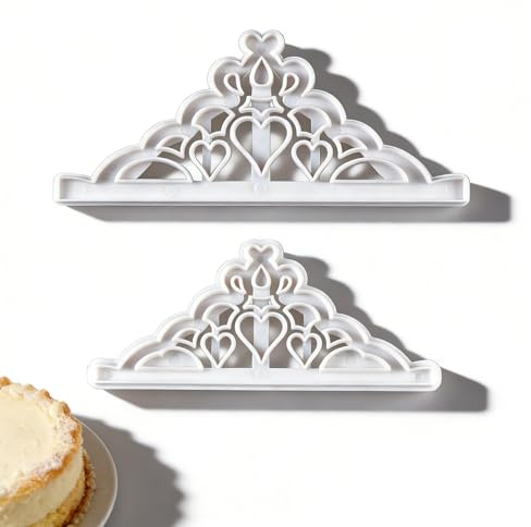 2 Stück Kronen-Ausstechformen, wiederverwendbarer Kunststoffrahmen, Schokoladenform, Fondant, königliche Hochzeit, Backform, Gebäckschneider, Backwerkzeug für