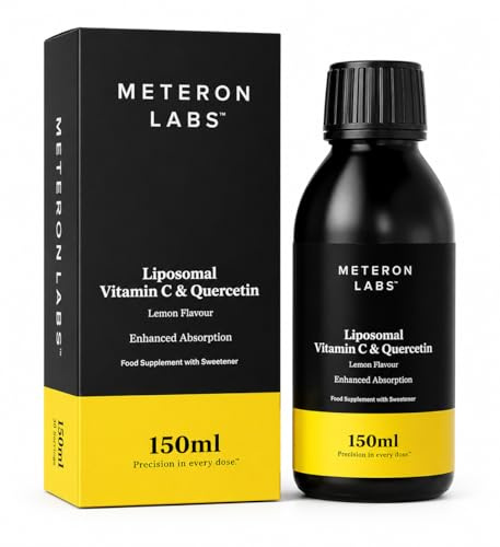 Liposomal Vitamin C with Quercetin Liquid Supplement | High Strength Quali-C® Vitamin C | Enhanced Absorption Formula | Immune Support, Collagen Formation & Energy Support | 150ml