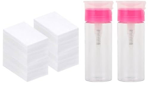 VILLCASE Dispenser e Erogatore Pratico per Solvente Unghie 100ml in Plastico per Rimuovi Semipermanente Unghie per Salviette