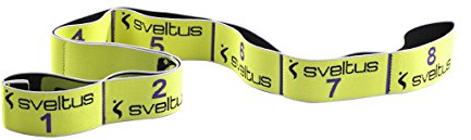 Sveltus Elastiband Set Widerstandsband reißfest waschbar Cross - und Krafttraining, 10 kg, Gelb