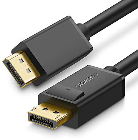 UGREEN Displayport Kabel HD 4K DisplayPort auf DisplayPort Kabel DP 1.2v Audio Video Adapterkabel unterstützt für HDTV, Beamer, Monitor, Grafikkarte, Vergoldete Kontakte mit Verriegelung (5m)