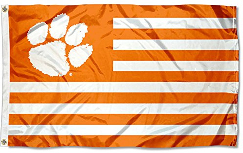 Clemson Tigers Stars and Stripes Nation Flag