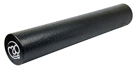 Fitness Mad, hög täthet PE skumrulle, unisex, för muskelfrisättning och rehab Svart 90 cm