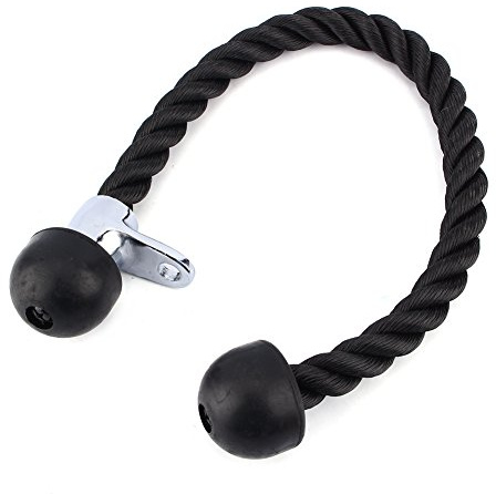 Ausla Trizepsseil 70cm | Kabelzug, Muskelaufbau, Nylon, für Fitnessstudio, Griff