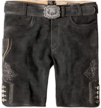 Stockerpoint Corbi4 Pantalones de Cuero Tradicionales, Grafito Moteado, 58 para Hombre