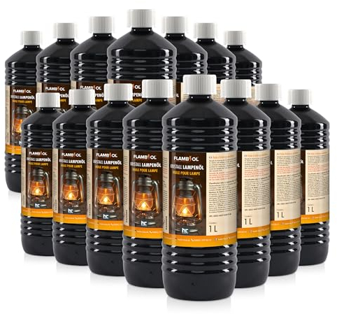 Höfer Chemie 15 x 1 Liter FLAMBIOL® Lampenöl für Öl-Lampen, Petroleum Lampen & Gartenfackeln