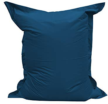 Chilly Pilley Coussin de sol rembourré en mousse de polystyrène géant Résistant à l'eau 100 x 70 cm Bleu foncé