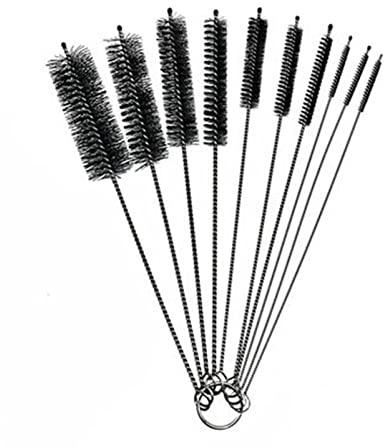 Lansonee 10 Pcs Straw Cleaner Brush - Reusable Small Bottle Brush Set, Cleaning Brush for Cups, Glasses, Baby Bottles - Long Handle Straw Cleaning Tool