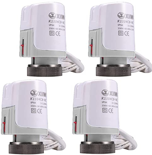 4x Stellmotor Fussbodenheizung 230v Thermischer Stellantrieb stromlos geschlossen NC M30x1,5 Thermot Stellmotor