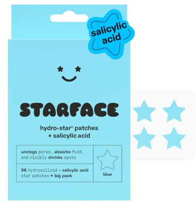 Starface Hydro-Star Salicylsäure-Pflaster, Großpackung, hilft Poren zu befreien und Flecken zu schrumpfen, Flüssigkeit zu absorbieren und Rötungen zu reduzieren, hydrokolloide, vegane und