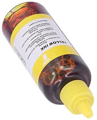 Ersatztinte Zum Nachfüllen, 100 Ml Kapazität, Gute Kompatibilität, Glatte Druckertinte für Tintenstrahldrucker (Gelb)