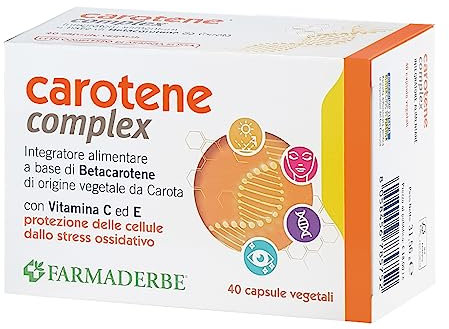 Farmaderbe Carotene Complex Integratore Alimentare, 40 Capsule