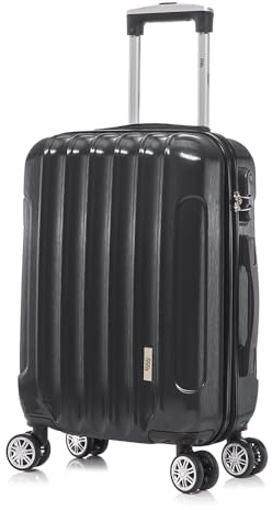 1990s Maleta de Cabina Policarbonato 55x40x20cm (40L) - 20 Pulgadas - NegroGris