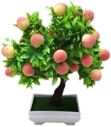 Künstliches Kunstgrün, künstliche Topfpflanzen, künstliche Pflanzen, Bonsai, Mandarine, Pfirsich, Obstbaum, im Topf, for Zuhause, Hochzeit, Raumdekoration, Blumen, Hotel, Party, Dekoration, gefälschte