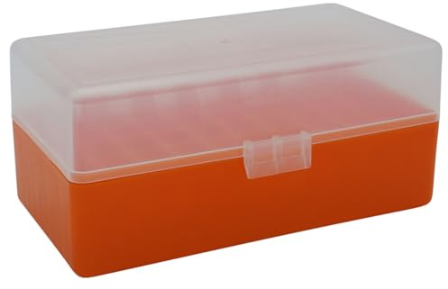 WPW Patronenbox aus robustem Kunstoff mit Klappdeckel für Kaliber .223 Rem, 5,56 mm NATO, 222 Rem - 50 Patronen