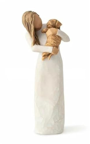 EBbels Engel Statuen Und Figuren, Harz Statue Umarmen Hund Engel Figur, Hand-Painted Engel Sammelfigur, Home Schlafzimmer Wohnzimmer Tischplatte Regal Dekor (1)