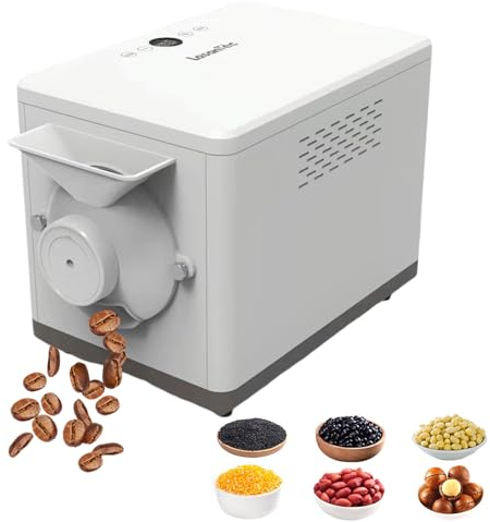 CHHMAELOVE Automatic Coffee Roaster Machine, Time + Temperature Adjustable, Grain Dryer Roaster Sesame Cocoa Multifunction Roasting Maker