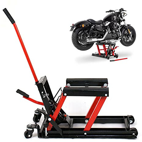 EurHomePlus 680kg Motorradhebebühne, Motorradheber hydraulisch, Höhenverstellbare Motorrad Montageständer Hebemaschine Klapp Hebebühne