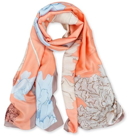 vimate 100 % stor silkskänsla scarf-dammode lång mullbärssilke satin halsduk solskydd sjal huvudscarf, Stil 17, one size