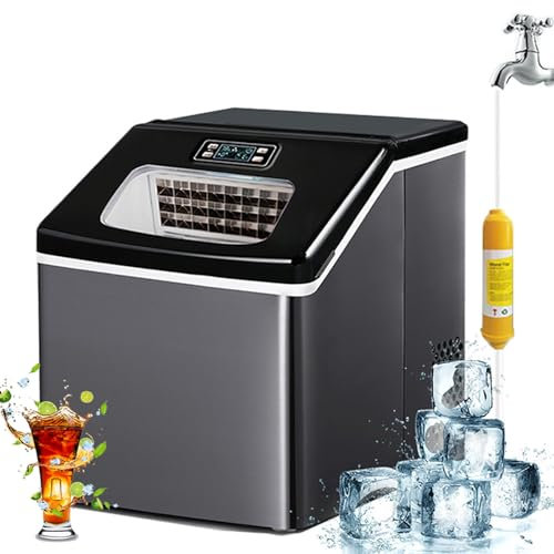Macchina Per Ghiaccio Automatica Da Banco Da 120 W Con Touch Screen, 25 Kg 30 Kg/24 Ore, 24 Ghiacci Alla Volta, 3 Modi Per Aggiungere Acqua, Autopulizia Automatica, Per Casa, Ristorante, Bar,B-25KG