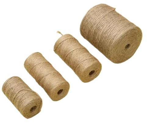 30/50/300 Meter natürliches Vintage-Juteseil, Schnur, Bindfaden, Juteband, Basteln, Nähen, DIY, Jute, Hanf, Hochzeit, Party, Dekoration (Größe: 2 mm, 50 m)