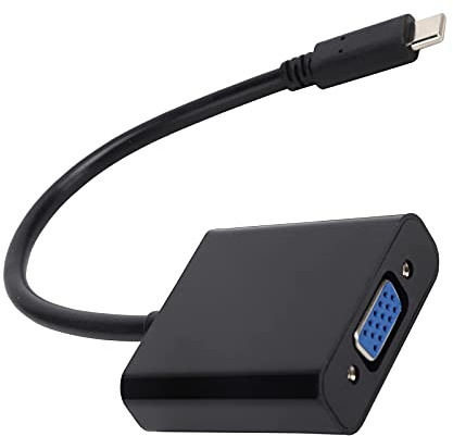 Convertisseur De Type C vers VGA, Câble Adaptateur Vidéo USB 3.1 HD 1080p 10 Gbit/s, Adaptateur D'ordinateur Femelle 15 Broches, Câble Vidéo Multi-Affichage pour Ordinateur Portable