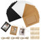 Molain 30 Stück Papier Bilderrahmen,15,3 x 11,3cm Kraftpapier Fotorahmen fotogirlande bilderrahmen zum bemalen mit Mini-Holzklammern und Hanfseilen für Hängende Wanddekoration Zimmer Deko