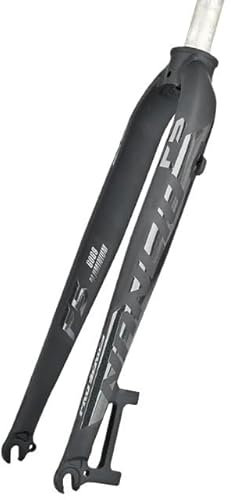 QAINKUN Federgabel Fahrrad-Hartgabel, Fahrradgabeln, 26/27,5/29 Zoll, Aluminiumlegierung, Mountainbike, Rennrad, Scheibenbremse, Fahrradzubehör Fahrradgabel(BK Gray 26 27.5 29)