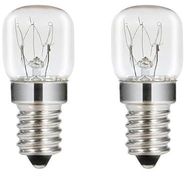 ShuoHui Oven Lamp E14 15W Heat Resistant up to 300 Degrees 2700K Warm White, 85lm, T22 for Neff AEG Bauknecht Cooker Fridge Microwave (2)