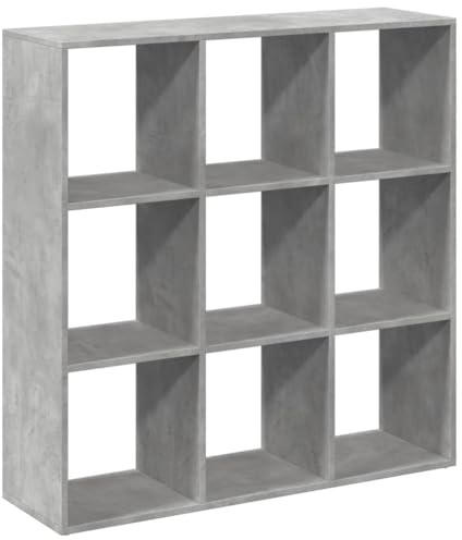 vidaXL Raumteiler-Bücherregal Betongrau 102x29x103,5 cm Holzwerkstoff