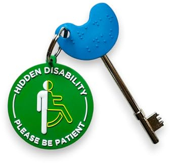 Compatible NKS/Radar UK Disabled Toilet Key with 3D Visual Awareness Hidden Disability Disc Tag
