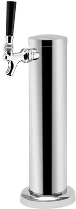 Single Tap Draft Beer Tower Stainless Steel Single Tap Beer Dispenser Beer Tower Beverage Dispenser Draft Beer Machine Beer Dispenser Tool for Home Bar Restaurant
