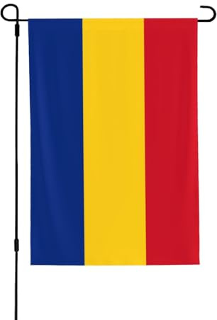 Bandiera della Romania stampata su entrambi i lati da giardino (71 x 101 cm), bandiera da giardino di benvenuto, decorazione stagionale per esterni