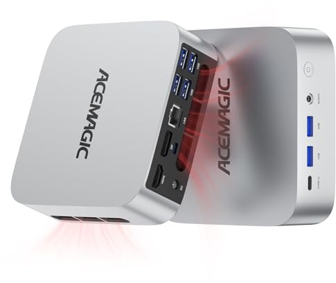 ACEMAGIC M1 Mini PC, Intel Core i9-11900H 32GB DDR4 1TB SSD, Mini Computers (4.9GHz, 8C/16T) PCIe3.0 Type-C/LAN 2.5G/HDMI/DP, 4K Triple Display 11 Pro Mini Desktop PC BT5.2/WiFi6/BT/for Home/Office