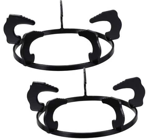 Rejillas de Soporte para Wok para Estufa de Gas, 2 Piezas | Hierro Fundido Negro, 18,5cm de Diámetro, Sustitución para Piezas Desgastadas, Fácil de Desmontar