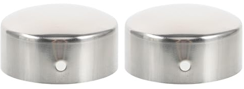 DONFAMDS 2Pcs Handrail End Caps 54Mm Silver Stainless Steel Furniture Legs Glide with Screw Hole High-Temperature Resistant Chic Rail End Cap in Shopping Malls