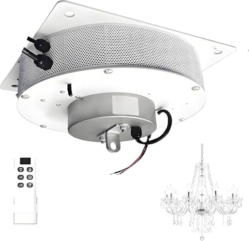 ByBoDi Elevador de lámparas de araña 2 en1,Sistemas de elevación eléctrico para lámparas de araña,Elevador de lámparas Colgantes Villas con Control Remoto,Velocidad de elevación de 2m/min 20kg(Round)